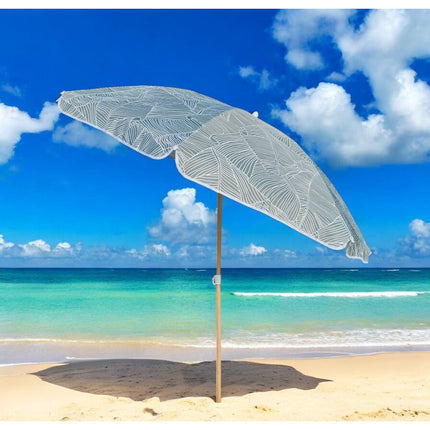 Sonnenschirm Strandschirm Balkonschirm grün creme braun 160 cm UV Schutz 30+