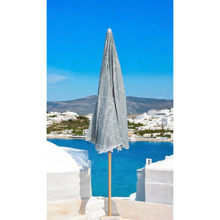 Sonnenschirm Strandschirm Balkonschirm grün creme braun 160 cm UV Schutz 30+