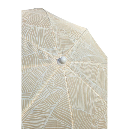 Sonnenschirm Strandschirm Balkonschirm grün creme braun 160 cm UV Schutz 30+