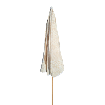 Sonnenschirm Strandschirm Balkonschirm grün creme braun 160 cm UV Schutz 30+