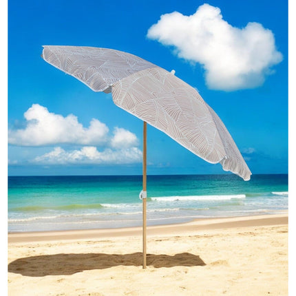 Sonnenschirm Strandschirm Balkonschirm grün creme braun 160 cm UV Schutz 30+
