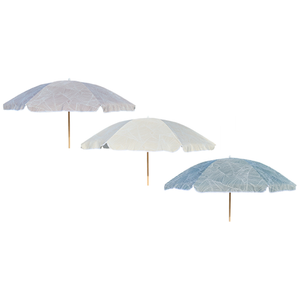 Sonnenschirm Strandschirm Balkonschirm grün creme braun 160 cm UV Schutz 30+