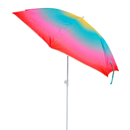 Sonnenschirm Strandschirm Balkonschirm UV Schutz 50+ gelb rot 155 cm bunt