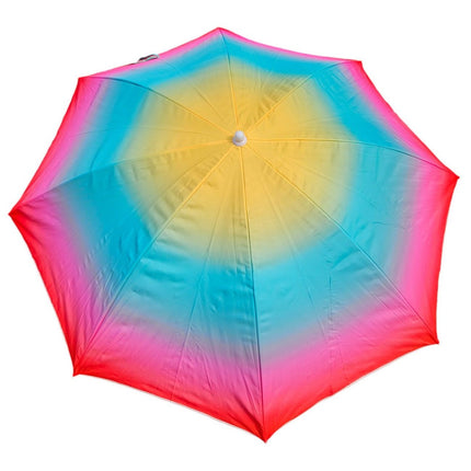 Sonnenschirm Strandschirm Balkonschirm UV Schutz 50+ gelb rot 155 cm bunt