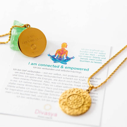 Kette mit Anhänger Mandala | vergoldet | I am empowered
