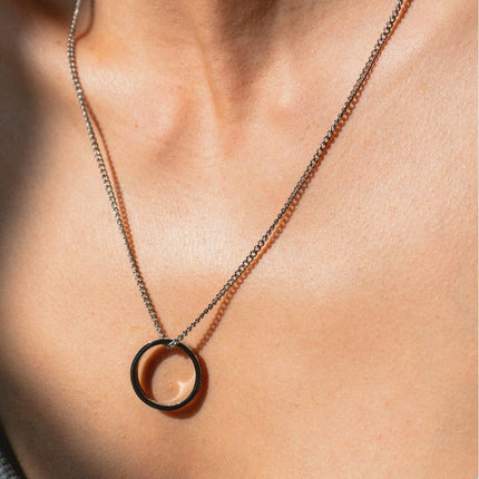 Kette mit Ring | silber | Be here right now
