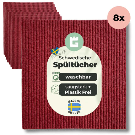 Spüllappen Rotwein Winter Edition - saugstarke Schwammtücher Plastikfrei