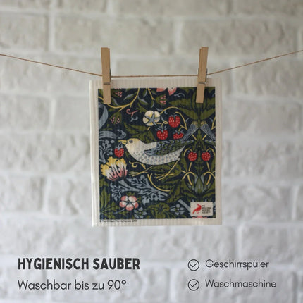 3x Art Spültücher bedruckt Set - William Morris Living Garden