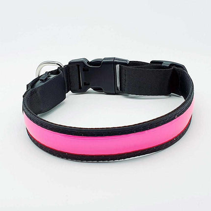 LED Hundehalsband, Stabiles Nylon mit USB Anschluß