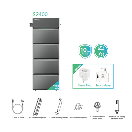 Sunpura S2400 - Hybrid Stromspeicher, AI-HEMS, stapelbar, dynamischer Strompreis, DC & AC gekoppelt