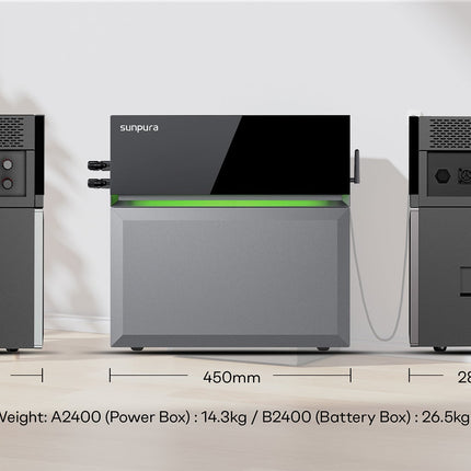 Sunpura S2400 - Hybrid Stromspeicher, AI-HEMS, stapelbar, dynamischer Strompreis, DC & AC gekoppelt