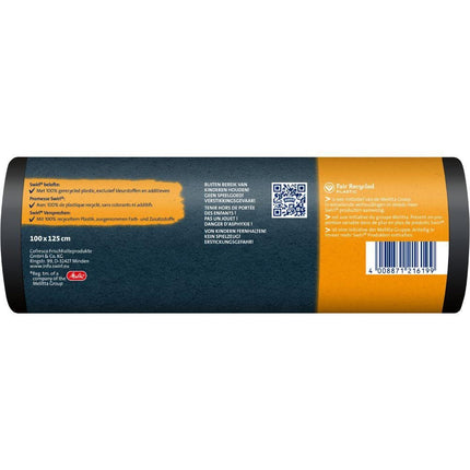 Swirl Schwerlast-Säcke Profi mit Zugband 240 l Reißfest & Dicht | Rolle (5 Beutel)