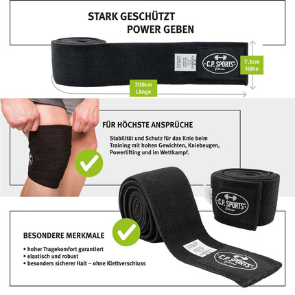 Profi Kniebandagen -200cm / verschiedene Farben - C.P. Sports - T25