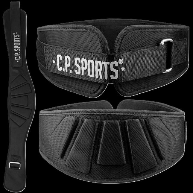 Gewichtshebegürtel / Profi-Ultraleichtgürtel - Schwarz - T7-3 -C.P. Sports