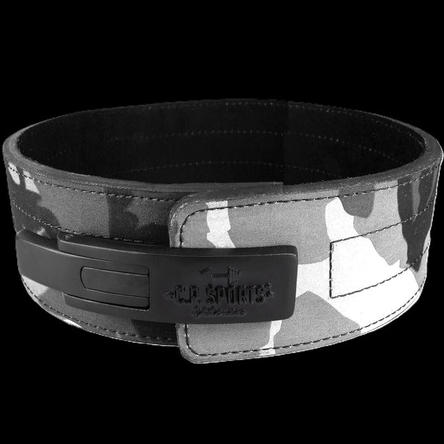 Profi Powerlifting-Gürtel mit Powerschnalle - Camouflage Weiß - C.P. Sports T9