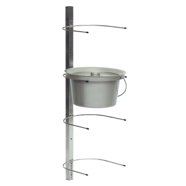 Novocal Toiletteneimer-Wandhalterung Material: Edelstahl für 4 Toiletteneimer  Gesamtmaße: 260 x 2  | Packung (1 Stück)