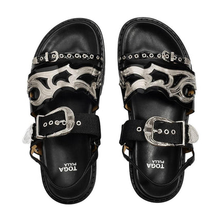 Aj1018 Flat Shoes - Toga Pulla - Black - Leather