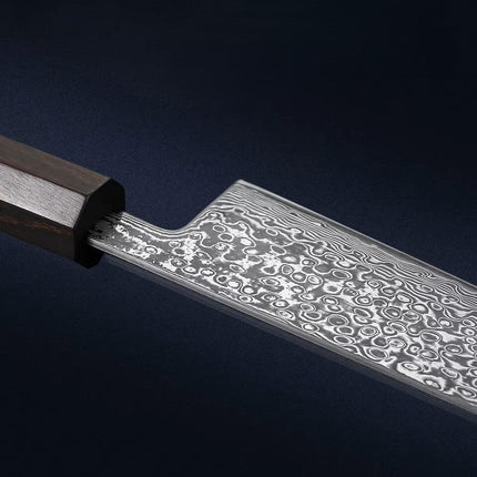 TURWHO Kiritsuke Damastmesser 7 Zoll - 17,8 cm | 73-Lagen Damaststahl