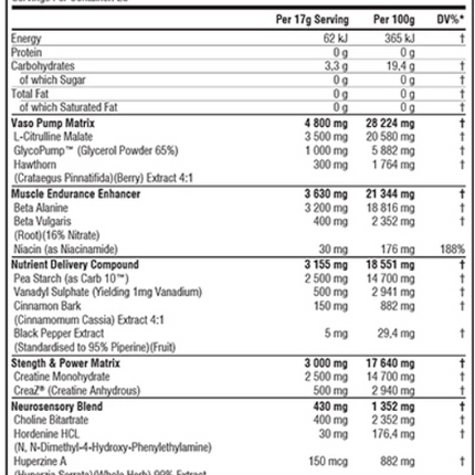 Beserk NOX Pumpe - Barbarian Nutrition