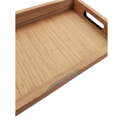 Tablett Dekotablett Serviertablett groß 2er SET B-Ware Holz braun Kerzentablett