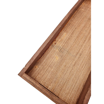 Tablett Dekotablett Serviertablett groß 2er SET B-Ware Holz braun Kerzentablett