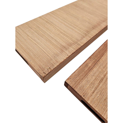 Tablett Dekotablett Serviertablett groß 2er SET B-Ware Holz braun Kerzentablett