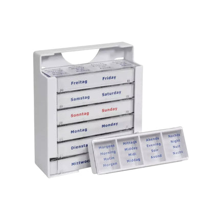 Tablettendispenser, 375 x 225 x 40 mm, weiß, Med-Comfort | 1 Stück