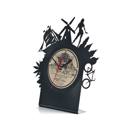 Schallplattentischuhr Amsterdam