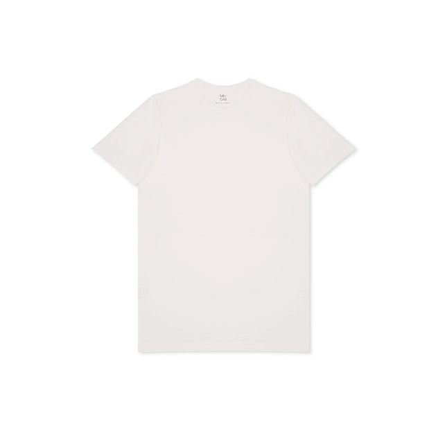 Baumwolle T-Shirt Weiß Long Fit – Made in Germany