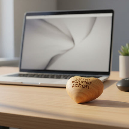 Thankgoods Holzherz Du bist wunderschön- Inspirierendes Geschenk mit Bedeutung
