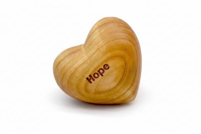 Thankgoods Holzherz Hope als Geschenk für Hoffnung zum Weitergeben. Ein herzliches Geschenk!