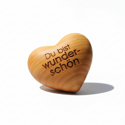 Thankgoods Holzherz Du bist wunderschön- Inspirierendes Geschenk mit Bedeutung