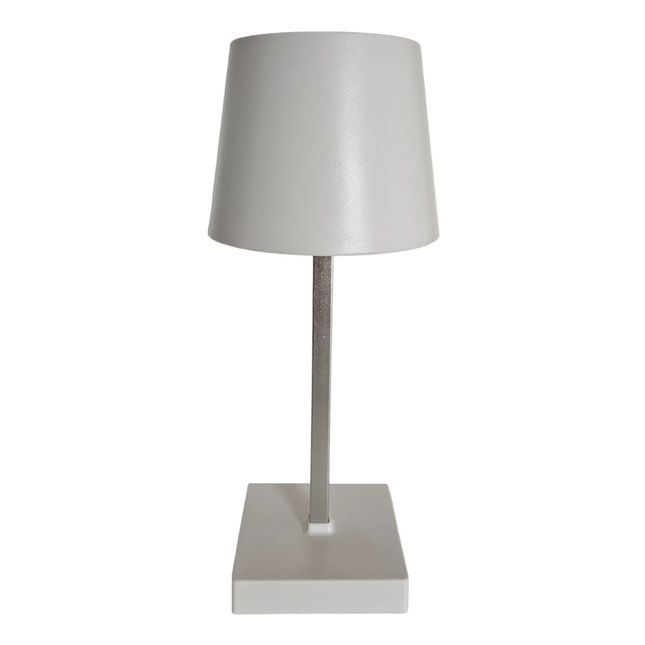 Tischleuchte Touch dimmbar LED Lampe Leuchte weiß silber kabellos Höhe 26 cm