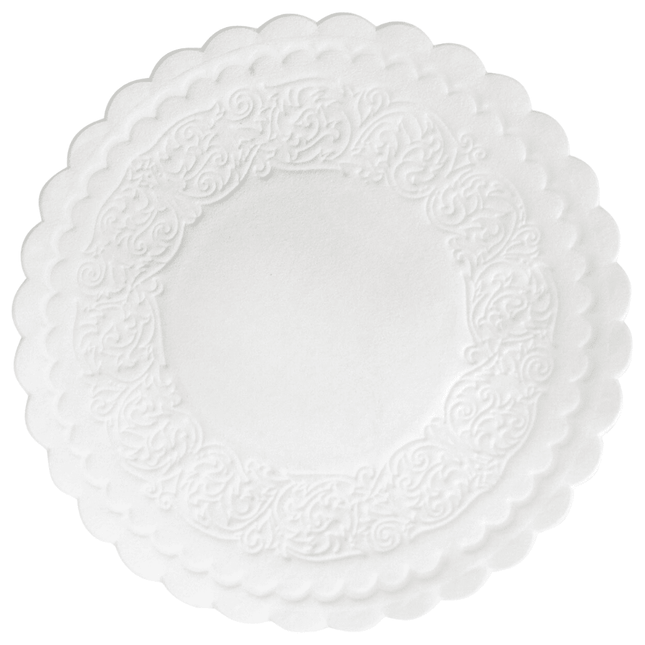 Glasuntersetzer 9 cm, 8 Stück, weiß - rutschfest und stilvoll | Packung (500 Stück)
