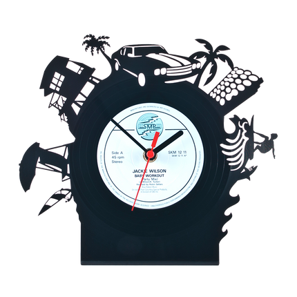 Schallplattentischuhr Miami