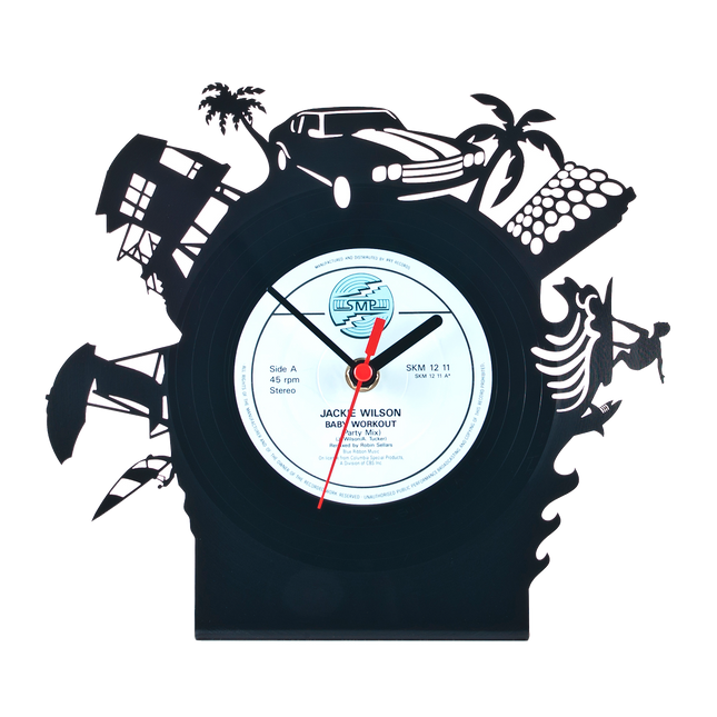 Schallplattentischuhr Miami