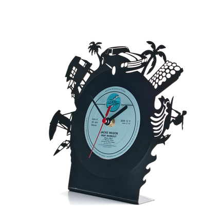 Schallplattentischuhr Miami