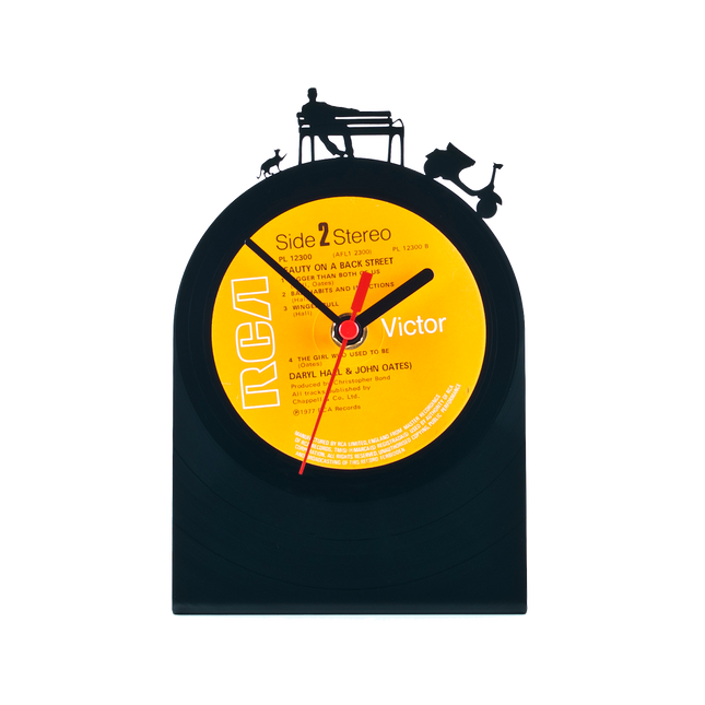 Schallplattentischuhr Dolce Vita