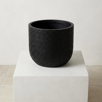 Pflanztopf Capi Bol Skin Anthrazit – D14cm x H13cm – Moderner Blumentopf mit Hautstruktur – Für Innen & Außen – Leicht & robust – Zeitloses Design
