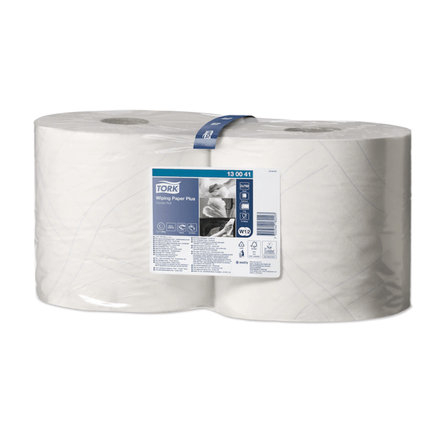 Tork 130041 Starke Mehrzweck-Papierwischtücher Premium W1 W2 255m/23,5cm 2-lagig | Karton (2 Rollen)