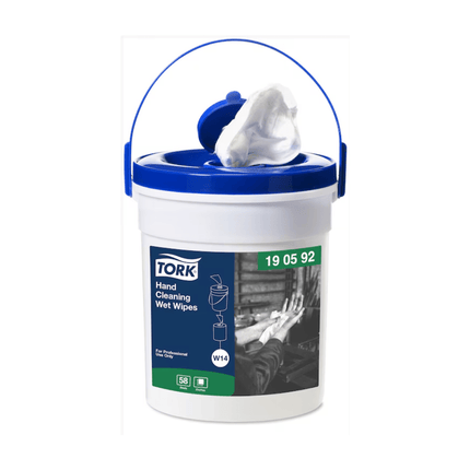 Tork 190592 feuchte Handreinigungstücher Premium W14 1-lagig | Karton (4 Eimer)