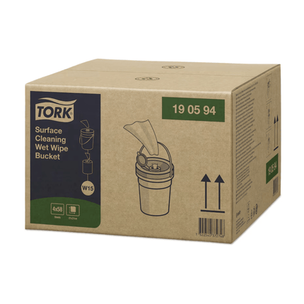Tork 190594 feuchte Oberflächenreinigungstücher Premium W15 1-lagig | Karton (4 Eimer)
