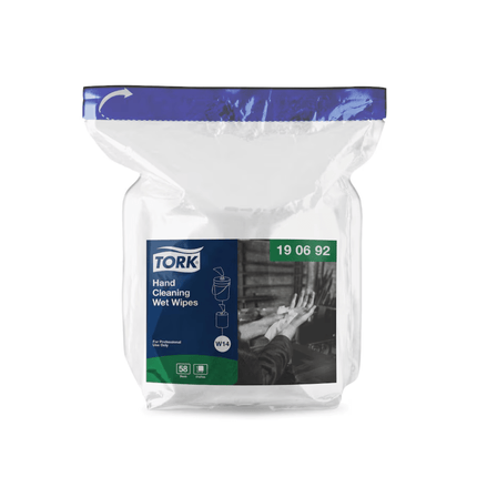 Tork 190692 Feuchte Handreinigungstücher Nachfüllung Premium W14 1-lagig | Karton (4 Packungen)