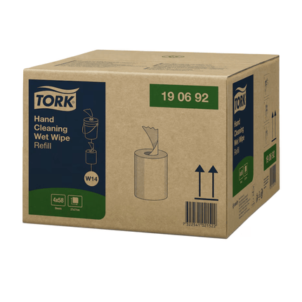 Tork 190692 Feuchte Handreinigungstücher Nachfüllung Premium W14 1-lagig | Karton (4 Packungen)