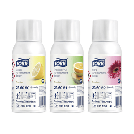 Tork 236056 Lufterfrischer Spray im Mixed Pack  | Karton (12 Flaschen)
