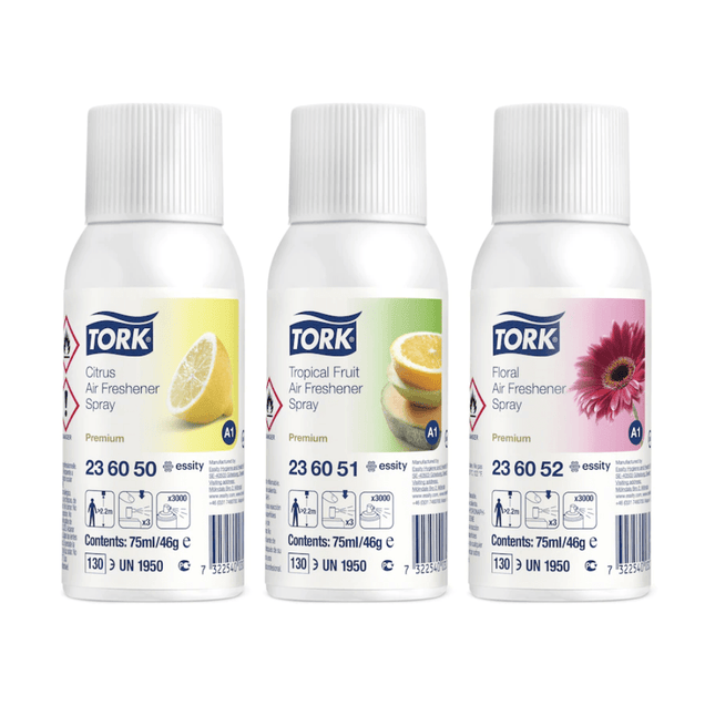Tork 236056 Lufterfrischer Spray im Mixed Pack  | Karton (12 Flaschen)