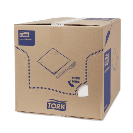 Tork 477414 Soft Lunchservietten Weiß Advanced 3-lagig | Karton (10 Packungen)