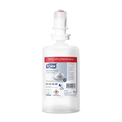 Tork 520800 Schaumseife zur Händedekontamination Premium S4  | Flasche (1000 ml)