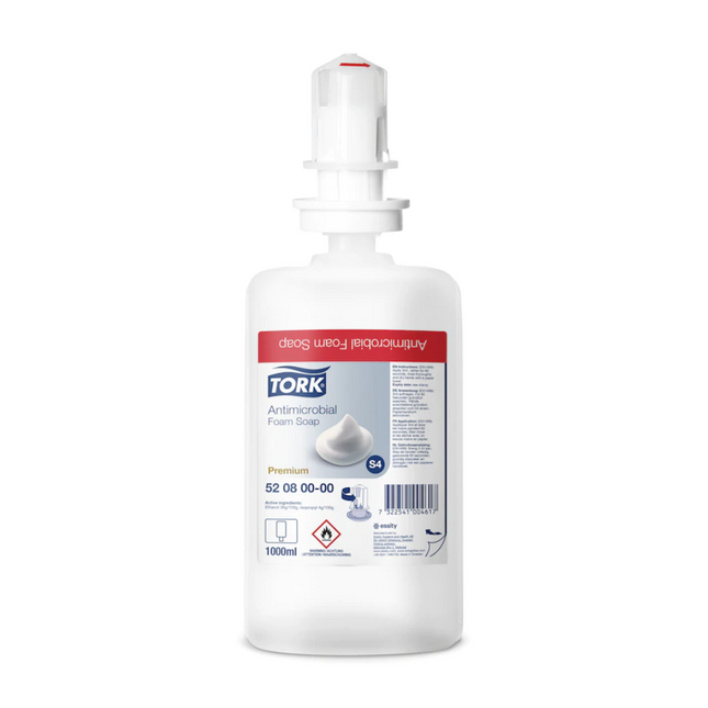 Tork 520800 Schaumseife zur Händedekontamination Premium S4  | Flasche (1000 ml)