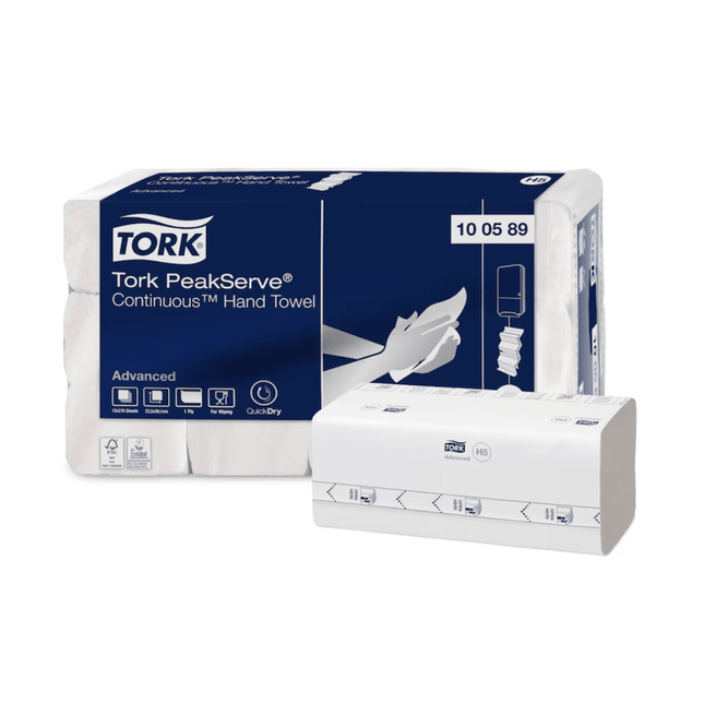 Tork PeakServe® 100589 Endlos™ Handtücher Advanced H5 1-lagig | Karton (12 Packungen)